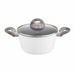 Ambition Oala cu capac 20cm, 2.7L, invelis Qualum Basic Stone Edition, Wavy (29472)