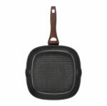Ambition Tigaie grill 26x26cm, invelis Qualum Basic Stone Edition, Darkwood (29462)