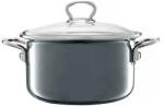 Emalia Olkusz Oala emailata cu capac 22cm, 3.6L, gri, Optimum (35196)