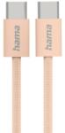 Hama Кабел Hama - Fabric, USB-C/USB-C, 1 m, оранжев (201727)