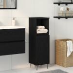 vidaXL Шкаф за баня Черния дъб 30 x 30 x 100 см Инженерна дървесина (862885)