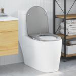 vidaXL Тоалетна седалка Сиво 47 x 36 x 3, 4 см Дуропласт (42002367)