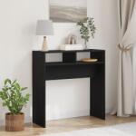 vidaXL Конзолна маса Черния дъб 78 x 30 x 80 см Инженерна дървесина (862659)