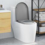 vidaXL Тоалетна седалка Сив 49 x 36 x 4 см Дуропласт (42002355)