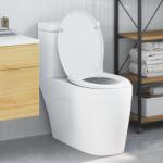 vidaXL Тоалетна седалка Бяло 47 x 37 x 4 см Дуропласт (42002349)