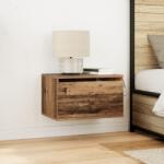 vidaXL Стенен шкаф за нощно шкафче Старо дърво 50 x 36 x 30 см (863078)