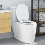 vidaXL Тоалетна седалка Бяло 45, 5 x 37, 5 x 3, 8 см Дуропласт (42002365)