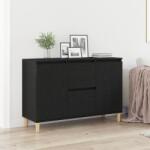 vidaXL Служебен шкаф Черно 102 x 35 x 60 см Инженерна дървесина (862044)