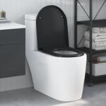 vidaXL Тоалетна седалка Черно 49 x 36 x 4 см Дуропласт (42002356)