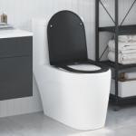 vidaXL Тоалетна седалка Черно 47 x 36 x 3, 4 см Дуропласт (42002368)