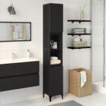vidaXL Шкаф за баня Черния дъб 30 x 30 x 190 см Инженерна дървесина (862806)