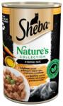 Sheba konzervdoboz 400 g Nature's Collection nedves teljes értékű eledel felnőtt macskáknak pulykával, baromfiszívvel és halolajjal, sárgarépával, teriyana-ban