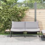 vidaXL Градински диван Светлосиво 200, 5 x 70 x 85, 5 см Стомана (42007550)