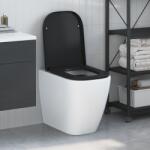 vidaXL Тоалетна седалка Черно 47, 5 x 35 x 3, 6 см Дуропласт (42002360)