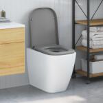 vidaXL Тоалетна седалка Сиво 47, 5 x 35 x 3, 6 см Дуропласт (42002359)