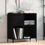 vidaXL Шкаф за грамофонни плочи с рафт Черния дъб 84, 5 x 38 x 89 см (862871)