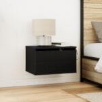 vidaXL Стенен шкаф за нощно шкафче Черния дъб 50 x 36 x 30 см (863082)