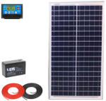 AKKUELEM szerviz AKKUELEM MINI Napelem csomag | 10A PWM | 30W Solar | 9Ah UPSPower akku (NAPCSOM30W)