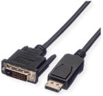 Valueline kábel DisplayPort 1.1 - DVI(24+1), DP - DVI, 2K@60Hz, M/M, LSOH, 1m, fekete (11.99.5614-10)