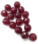  Gyöngy alkatrész- gyöngy ásvány jellegű 10mm bordó min. 15db/csomag