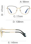 Vintage Rame de Ochelari Vintage Dama Lulu blue/argintiu protectie PC (2397 PF3056 C2)