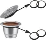 iCafilas Komplett szilikon tömítéskészlet Nespresso kompatibilis újratölthető kávékapszula-fedélhez és kapszulatesthez, 2+2 db (14030006)