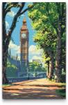  Festés számok szerint - Tavasz Londonban Méret: 40x60cm, Keretezés: Kartonlemezen