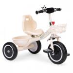 ECOTOYS Tricicleta cu pedale pentru copii, roti din spuma EVA, Bej, Ecotoys WQL-1999