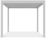  SUN ELEGANCE 3x3 m Motoros fehér terasz pergola + LED világítás (005855) - sungardenpergola