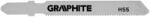 GRAPHITE Dekopírfűrészlap, T-befogó, HSS, 21TPI, 50/75mm, fém-fa-műanyag-rétegelt lemez, 2db (57H767) - neo24