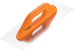 NEO TOOLS Acél simító, fogazott, rozsdamentes, 380x128mm, 10x10x10mm, fa markolat (50-174) - neo24