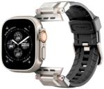 Spigen Apple Watch Series 10 46mm Spigen Durapro Armor Pótszíj Egyedi Méret, Fém Csat, Fekete/Ezüst (AMP06065)