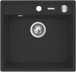 Pyramis Camea gránit mosogató 53x50 cm fekete 070168301 (070168301)