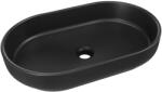 Comad River 2 mosdótál 55x35 cm ovális mosdótálak fekete RIVER 2 BLACK MATT UN 55 ( E-6594 ) (RIVER2BLACKMATTUN55)