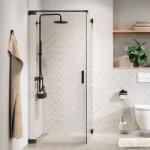 Sealskin Pure zuhanyajtók 90 cm dönthető grafit csiszolt/átlátszó üveg PU160906145100 (PU160906145100)