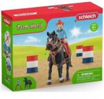 Schleich Schleich: Farm World - Hordóverseny cowgirllel játékszett (42576) (SLH42576) - innotechshop