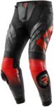Rebelhorn Pantaloni de motocicletă din piele Rebelhorn Inferno negru-roșu fluo (PBRH-INFERNO-LP-02)