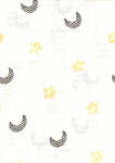  Mintás textil pelenka 1db-os - hold és csillagok - babyshopkaposvar
