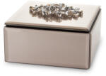 Art-Pol Vetrario design szögletes pezsgő ékszeres doboz ezüst kövekkel rakott dísszel 7x12x12cm (136718)
