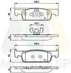 MOTAQUIP Set placute frana MOTAQUIP LVXL1765 (LVXL1765)