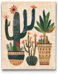  Gyémántszemes kirakó - Északi népművészet - Kaktuszok Méret: 40x50cm, Keretezés: Keret nélkül (csak a vászon), Gyémántok: Négyzet alakú