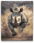  Festés számok szerint - Vad orrszarvú Méret: 30x40cm, Keretezés: Keret nélkül (csak a vászon)