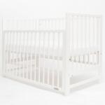 New Baby Patutul pentru copii New Baby BASIC cu barieră retractabilă albă
