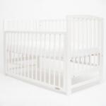 New Baby Patutul pentru copii New Baby LILLY cu bară laterală retractabilă albă