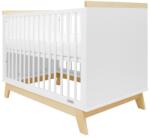 NEW BABY Patut pentru copii cu barieră New Baby MARCUS 120x60 cm alb/natural