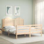 vidaXL tömör fa ágykeret fejtámlával 160 x 200 cm (3194191)
