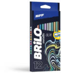 MFP Háromszögletű Színesceruza Készlet 12 Darab/Készlet Hegyezővel Metál (MFP6300625)