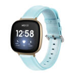 BSTRAP Leather Lux szíj Fitbit Versa 3, light blue (SFI012C05)
