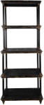 Clayre & Eef Raft lemn negru 80x40x210 cm (5H0679Z) Raft