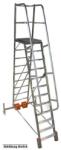 KRAUSE Сгъваема едностранна платформена стълба Krause, Vario Compact, 12 стъпала, основа 1440 м (10833174) (10833174)